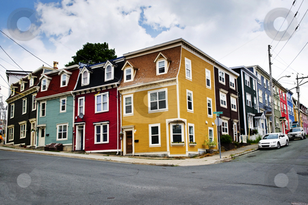 To use this stock image in your creative project, please select the size you need over to the right and click the "Add to Cart" button.
Your downloaded image will come with the Cutcaster watermark removed so don’t worry about the watermark you see on this page. Colorful houses in St. John's stock photo, Colorful houses on street corner in St. John's, Newfoundland, Canada by Elena Elisseeva
