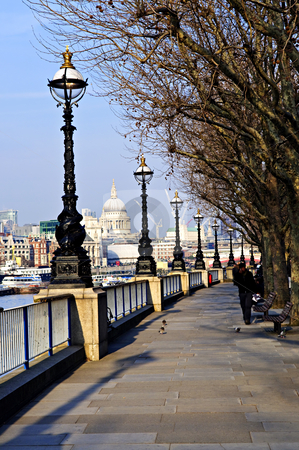 To use this stock image in your creative project, please select the size you need over to the right and click the "Add to Cart" button.
Your downloaded image will come with the Cutcaster watermark removed so don’t worry about the watermark you see on this page. London view from South Bank stock photo, View of St. Paul's Cathedral from South Bank of Thames river in London by Elena Elisseeva