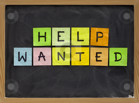 To use this stock image in your creative project, please select the size you need over to the right and click the "Add to Cart" button.
Your downloaded image will come with the Cutcaster watermark removed so don’t worry about the watermark you see on this page. Help wanted stock photo, Help wanted - colorful sticky notes sign on blackboard with white chalk texture by Marek Uliasz