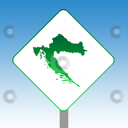 To use this stock image in your creative project, please select the size you need over to the right and click the "Add to Cart" button.
Your downloaded image will come with the Cutcaster watermark removed so don’t worry about the watermark you see on this page. Croatia map road sign stock photo, Croatia map road sign in green isolated on white with blue sky background. by Martin Crowdy