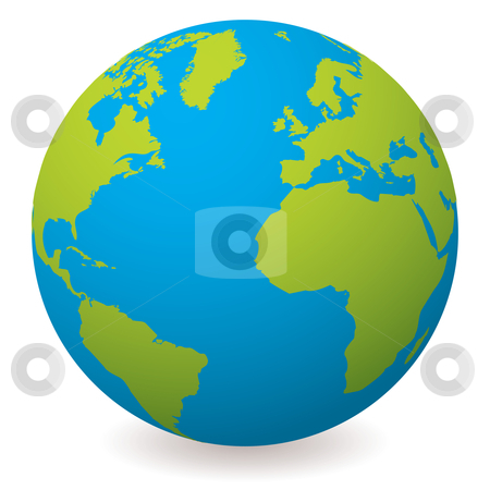 To use this stock image in your creative project, please select the size you need over to the right and click the "Add to Cart" button.
Your downloaded image will come with the Cutcaster watermark removed so don’t worry about the watermark you see on this page. Natural earth globe stock vector clipart, Illustrated earth globe in realistic land and ocean colours by Michael Travers