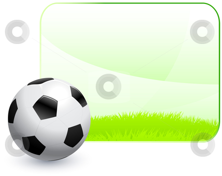 To use this stock image in your creative project, please select the size you need over to the right and click the "Add to Cart" button.
Your downloaded image will come with the Cutcaster watermark removed so don’t worry about the watermark you see on this page. Soccer Ball with Blank Nature Frame Background stock vector clipart, Soccer Ball with Blank Nature Frame Background Original Vector Illustration AI8 Compatible by L Belomlinsky