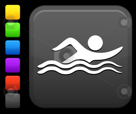 To use this stock image in your creative project, please select the size you need over to the right and click the "Add to Cart" button.
Your downloaded image will come with the Cutcaster watermark removed so don’t worry about the watermark you see on this page. Swimming icon on square internet button stock vector clipart, Original vector icon. Six color options included. by L Belomlinsky