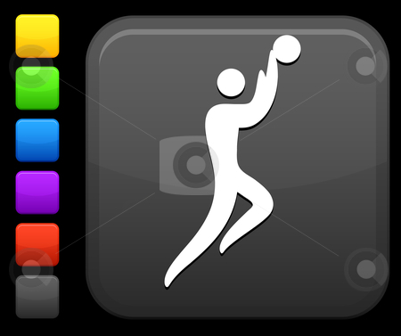 To use this stock image in your creative project, please select the size you need over to the right and click the "Add to Cart" button.
Your downloaded image will come with the Cutcaster watermark removed so don’t worry about the watermark you see on this page. Basketball icon on square internet button stock vector clipart, Original vector icon. Six color options included. by L Belomlinsky