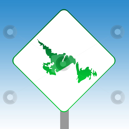 To use this stock image in your creative project, please select the size you need over to the right and click the "Add to Cart" button.
Your downloaded image will come with the Cutcaster watermark removed so don’t worry about the watermark you see on this page. Newfoundland map road sign stock photo, Canadian state of Newfoundland map road sign in green isolated on white with blue sky background. by Martin Crowdy