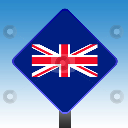 To use this stock image in your creative project, please select the size you need over to the right and click the "Add to Cart" button.
Your downloaded image will come with the Cutcaster watermark removed so don’t worry about the watermark you see on this page. Union Jack sign stock photo, Union Jack flag road sign with copy space and sky background. by Martin Crowdy