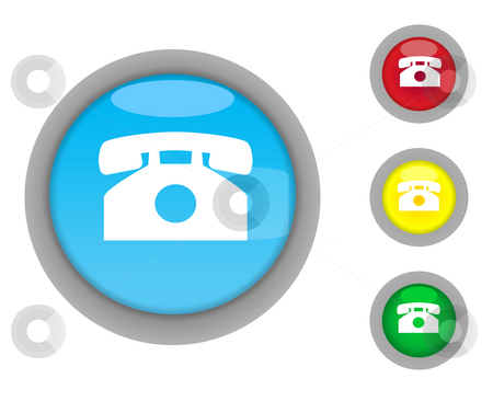 To use this stock image in your creative project, please select the size you need over to the right and click the "Add to Cart" button.
Your downloaded image will come with the Cutcaster watermark removed so don’t worry about the watermark you see on this page. Retro telephone button icons stock photo, Set of four colorful glossy retro telephone button icons with light effect isolated on white background. by Martin Crowdy