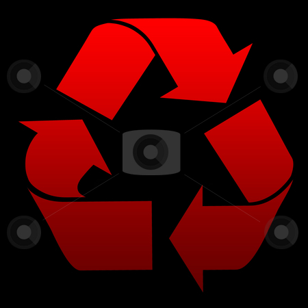 To use this stock image in your creative project, please select the size you need over to the right and click the "Add to Cart" button.
Your downloaded image will come with the Cutcaster watermark removed so don’t worry about the watermark you see on this page. Red recycling symbol stock photo, Red recycling symbol isolated on black background. by Martin Crowdy