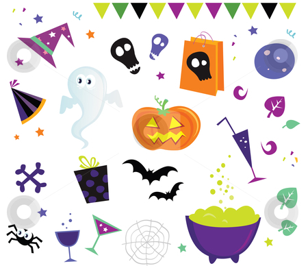 To use this stock image in your creative project, please select the size you need over to the right and click the "Add to Cart" button.
Your downloaded image will come with the Cutcaster watermark removed so don’t worry about the watermark you see on this page. Vector - Halloween vector Icons set III stock vector clipart, Halloween vector icons by BEEANDGLOW