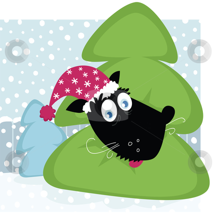 To use this stock image in your creative project, please select the size you need over to the right and click the "Add to Cart" button.
Your downloaded image will come with the Cutcaster watermark removed so don’t worry about the watermark you see on this page. Funny dog inside christmas tree stock vector clipart, Funny dog inside christmas tree by BEEANDGLOW