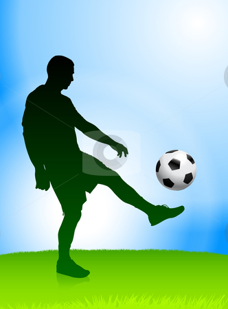 To use this stock image in your creative project, please select the size you need over to the right and click the "Add to Cart" button.
Your downloaded image will come with the Cutcaster watermark removed so don’t worry about the watermark you see on this page. Print stock vector clipart, Soccer Player on Daytime Background Original Vector Illustration by L Belomlinsky