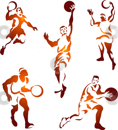 To use this stock image in your creative project, please select the size you need over to the right and click the "Add to Cart" button.
Your downloaded image will come with the Cutcaster watermark removed so don’t worry about the watermark you see on this page. Basketball Players Collection stock vector clipart, Basketball Players Collection Original Vector Illustration by L Belomlinsky