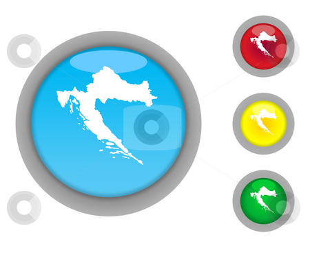 To use this stock image in your creative project, please select the size you need over to the right and click the "Add to Cart" button.
Your downloaded image will come with the Cutcaster watermark removed so don’t worry about the watermark you see on this page. Croatia map button icons stock photo, Set of four colorful glossy Croatia map button icons with light effect isolated on white background. by Martin Crowdy