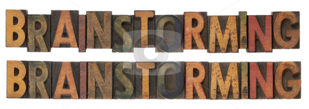 To use this stock image in your creative project, please select the size you need over to the right and click the "Add to Cart" button.
Your downloaded image will come with the Cutcaster watermark removed so don’t worry about the watermark you see on this page. Brainstorming - vintage wood letterpress type stock photo, Brainstorming word in vintage wood letterpress type (two layout versions), scratched and stained by ink, isolated on white by Marek Uliasz
