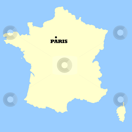 To use this stock image in your creative project, please select the size you need over to the right and click the "Add to Cart" button.
Your downloaded image will come with the Cutcaster watermark removed so don’t worry about the watermark you see on this page. France map stock photo, Map of France isolated on a blue background. by Martin Crowdy