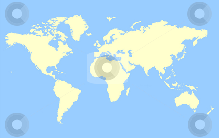 To use this stock image in your creative project, please select the size you need over to the right and click the "Add to Cart" button.
Your downloaded image will come with the Cutcaster watermark removed so don’t worry about the watermark you see on this page. Map of World stock photo, Map of World isolated on a blue background. by Martin Crowdy