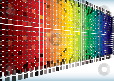 To use this stock image in your creative project, please select the size you need over to the right and click the "Add to Cart" button.
Your downloaded image will come with the Cutcaster watermark removed so don’t worry about the watermark you see on this page. Rainbow burst angle background stock photo, Brightly colored abstract rainbow background with shooting squares by Michael Travers