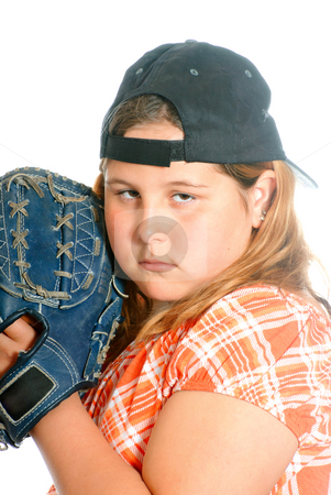 To use this stock image in your creative project, please select the size you need over to the right and click the "Add to Cart" button.
Your downloaded image will come with the Cutcaster watermark removed so don’t worry about the watermark you see on this page. Baseball Girl stock photo, A young preteen girl girl wearing a backwards baseball cap and a catchers mitt, isolated against a white background. by Richard Nelson