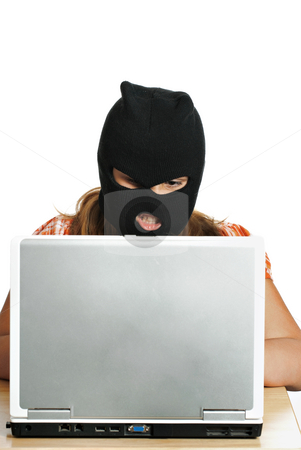 To use this stock image in your creative project, please select the size you need over to the right and click the "Add to Cart" button.
Your downloaded image will come with the Cutcaster watermark removed so don’t worry about the watermark you see on this page. Child Hacker stock photo, A young child hacker is working on a computer, isolated against a white background. by Richard Nelson