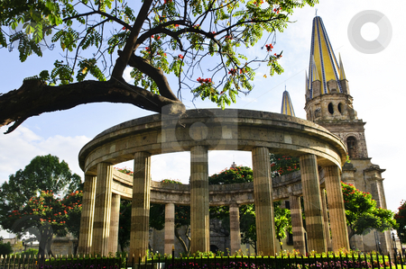 To use this stock image in your creative project, please select the size you need over to the right and click the "Add to Cart" button.
Your downloaded image will come with the Cutcaster watermark removed so don’t worry about the watermark you see on this page. Rotunda of Illustrious Jalisciences and Guadalajara Cathedral in Jalisco, Mexico stock photo, Rotonda de los Jalisciences Ilustres and Cathedral in historic center in Guadalajara, Jalisco, Mexico by Elena Elisseeva