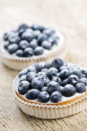To use this stock image in your creative project, please select the size you need over to the right and click the "Add to Cart" button.
Your downloaded image will come with the Cutcaster watermark removed so don’t worry about the watermark you see on this page. Blueberry tarts stock photo, Closeup of fancy gourmet fresh blueberry dessert tarts by Elena Elisseeva