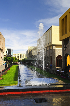 To use this stock image in your creative project, please select the size you need over to the right and click the "Add to Cart" button.
Your downloaded image will come with the Cutcaster watermark removed so don’t worry about the watermark you see on this page. Plaza Tapatia with fountain in Guadalajara, Jalisco, Mexico stock photo, Plaza Tapatia with fountain in historic Guadalajara center, Jalisco, Mexico by Elena Elisseeva