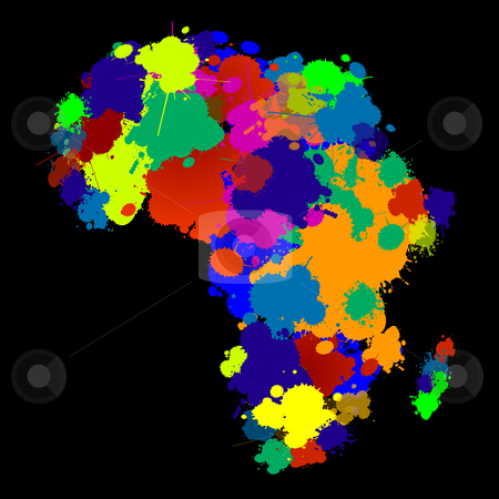 To use this stock image in your creative project, please select the size you need over to the right and click the "Add to Cart" button.
Your downloaded image will come with the Cutcaster watermark removed so don’t worry about the watermark you see on this page. Africa stock vector clipart, Creative design with africa map in colors by Richard Laschon