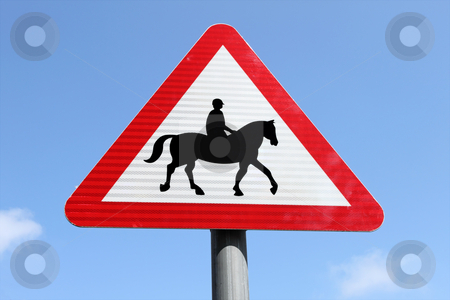 To use this stock image in your creative project, please select the size you need over to the right and click the "Add to Cart" button.
Your downloaded image will come with the Cutcaster watermark removed so don’t worry about the watermark you see on this page. British accompanied horses or ponies, warning road sign. stock photo, British accompanied horses or ponies, warning road sign. by Stephen Rees