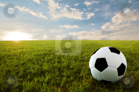 To use this stock image in your creative project, please select the size you need over to the right and click the "Add to Cart" button.
Your downloaded image will come with the Cutcaster watermark removed so don’t worry about the watermark you see on this page. Soccer ball in meadow stock photo, Soccer ball on meadow in sunset time by Giordano Aita