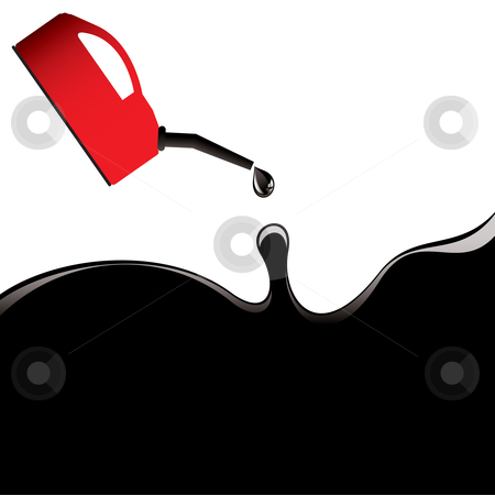 To use this stock image in your creative project, please select the size you need over to the right and click the "Add to Cart" button.
Your downloaded image will come with the Cutcaster watermark removed so don’t worry about the watermark you see on this page. Oil slick petrol can stock vector clipart, Black oil slick with red petrol can and white background by Michael Travers