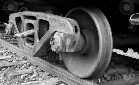 To use this stock image in your creative project, please select the size you need over to the right and click the "Add to Cart" button.
Your downloaded image will come with the Cutcaster watermark removed so don’t worry about the watermark you see on this page. Train wheels on the track stock photo, A set of Train wheels on the track by Jim Mills