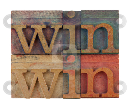 To use this stock image in your creative project, please select the size you need over to the right and click the "Add to Cart" button.
Your downloaded image will come with the Cutcaster watermark removed so don’t worry about the watermark you see on this page. Win-win strategy stock photo, Win win strategy or conflict resolution concept - vintage wooden letterpress type blocks, stained by color ink, isolated on white, square composition by Marek Uliasz