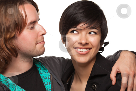 To use this stock image in your creative project, please select the size you need over to the right and click the "Add to Cart" button.
Your downloaded image will come with the Cutcaster watermark removed so don’t worry about the watermark you see on this page. Diverse Caucasian Male and Multiethnic Female Portrait stock photo, Diverse Caucasian Male and Multiethnic Female Portrait Isolated on a White Background. by Andy Dean