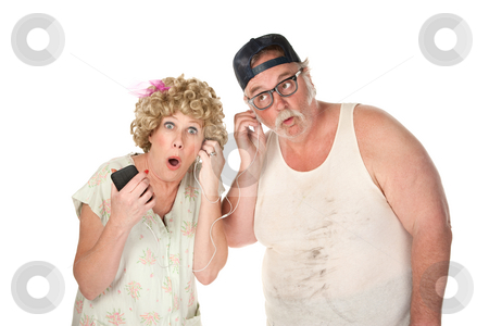 To use this stock image in your creative project, please select the size you need over to the right and click the "Add to Cart" button.
Your downloaded image will come with the Cutcaster watermark removed so don’t worry about the watermark you see on this page. Tuning in stock photo, Older couple tuning in to a contraversial program by Scott Griessel