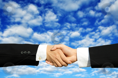 To use this stock image in your creative project, please select the size you need over to the right and click the "Add to Cart" button.
Your downloaded image will come with the Cutcaster watermark removed so don’t worry about the watermark you see on this page. Business deal stock photo, Two businessmen shaking hands on a successful deal by Suprijono Suharjoto