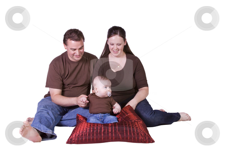 To use this stock image in your creative project, please select the size you need over to the right and click the "Add to Cart" button.
Your downloaded image will come with the Cutcaster watermark removed so don’t worry about the watermark you see on this page. Happy Family Portrait with Mother, Father and Son stock photo, Happy Family Portrait - Isolated White Background by Mehmet Dilsiz