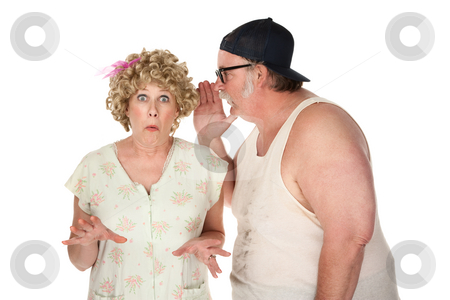 To use this stock image in your creative project, please select the size you need over to the right and click the "Add to Cart" button.
Your downloaded image will come with the Cutcaster watermark removed so don’t worry about the watermark you see on this page. Whisper stock photo, Man sharing a secret with a woman on white background by Scott Griessel