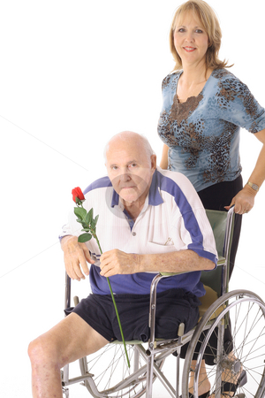 To use this stock image in your creative project, please select the size you need over to the right and click the "Add to Cart" button.
Your downloaded image will come with the Cutcaster watermark removed so don’t worry about the watermark you see on this page. Beautiful daughter pushing her elderly father stock photo, Beautiful daughter pushing her elderly father by Andi Berger