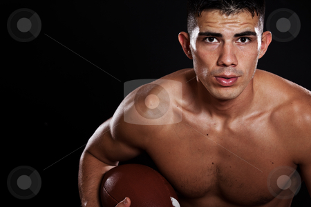 To use this stock image in your creative project, please select the size you need over to the right and click the "Add to Cart" button.
Your downloaded image will come with the Cutcaster watermark removed so don’t worry about the watermark you see on this page. Hispanic american football player stock photo, A portrait of a hispanic american football player by Suprijono Suharjoto