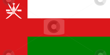 To use this stock image in your creative project, please select the size you need over to the right and click the "Add to Cart" button.
Your downloaded image will come with the Cutcaster watermark removed so don’t worry about the watermark you see on this page. Oman Flag stock photo, Sovereign state flag of country of Oman in official colors. by Martin Crowdy