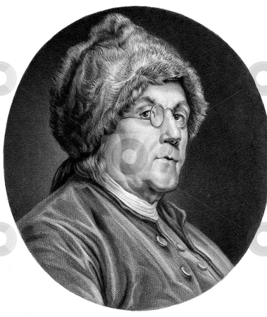 To use this stock image in your creative project, please select the size you need over to the right and click the "Add to Cart" button.
Your downloaded image will come with the Cutcaster watermark removed so don’t worry about the watermark you see on this page. Benjamin Franklin stock photo, Portrait of American founding father Benjamin Franklin in fur cap, white background. From a carbonic alloy engraving, drawn by C. N. Cochin 1777, engraved by A.H. Richie. Public domain image by virtue of age. by Martin Crowdy