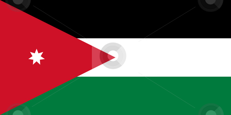 To use this stock image in your creative project, please select the size you need over to the right and click the "Add to Cart" button.
Your downloaded image will come with the Cutcaster watermark removed so don’t worry about the watermark you see on this page. Jordan Flag stock photo, Sovereign state flag of country of Jordan in official colors. by Martin Crowdy