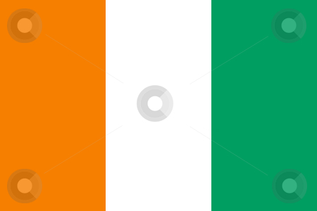 To use this stock image in your creative project, please select the size you need over to the right and click the "Add to Cart" button.
Your downloaded image will come with the Cutcaster watermark removed so don’t worry about the watermark you see on this page. Ivory Coast flag stock photo, Sovereign state flag of country of Ivory Coast in official colors. by Martin Crowdy
