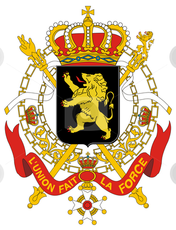 To use this stock image in your creative project, please select the size you need over to the right and click the "Add to Cart" button.
Your downloaded image will come with the Cutcaster watermark removed so don’t worry about the watermark you see on this page. Belgium Coat of Arms stock photo, Belgium coat of arms, seal or national emblem, isolated on white background. by Martin Crowdy