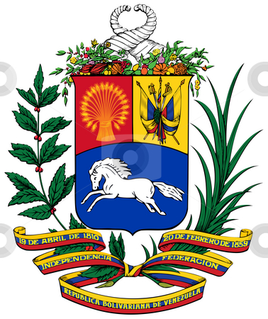 To use this stock image in your creative project, please select the size you need over to the right and click the "Add to Cart" button.
Your downloaded image will come with the Cutcaster watermark removed so don’t worry about the watermark you see on this page. Venezuela Coat of Arms stock photo, Venezuela coat of arms, seal or national emblem, isolated on white background. by Martin Crowdy