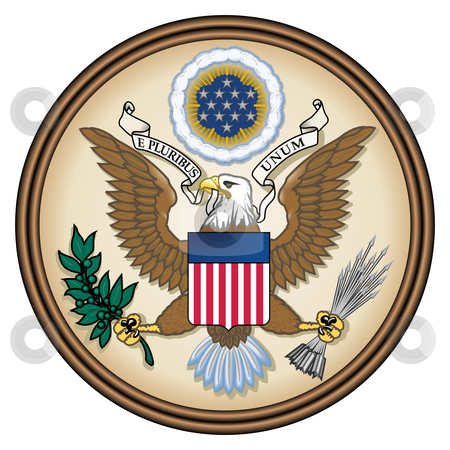 To use this stock image in your creative project, please select the size you need over to the right and click the "Add to Cart" button.
Your downloaded image will come with the Cutcaster watermark removed so don’t worry about the watermark you see on this page. United States Great Seal stock photo, United States Great Seal, coat of arms or national emblem, isolated on white background. Pictured here in Obverse side. by Martin Crowdy