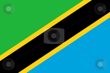 To use this stock image in your creative project, please select the size you need over to the right and click the "Add to Cart" button.
Your downloaded image will come with the Cutcaster watermark removed so don’t worry about the watermark you see on this page. Tanzania Flag stock photo, Sovereign state flag of country of Tanzania in official colors. by Martin Crowdy