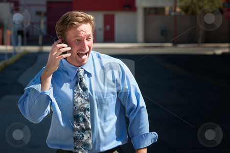 To use this stock image in your creative project, please select the size you need over to the right and click the "Add to Cart" button.
Your downloaded image will come with the Cutcaster watermark removed so don’t worry about the watermark you see on this page. Good-looking guy excitedly talks on cell phone stock photo, Man yells into cell phone on downtown street by Scott Griessel