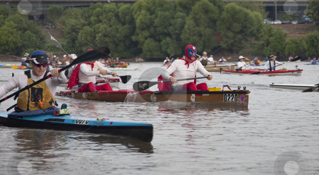 To use this stock image in your creative project, please select the size you need over to the right and click the "Add to Cart" button.
Your downloaded image will come with the Cutcaster watermark removed so don’t worry about the watermark you see on this page. MIssouri River 340 Race stock photo, KANSAS CITY, KS - AUGUST 24: Kayaks and canoes at the start of 5th Missouri River 340 Race, August 24, 2010, at Kaw Point (confluence of Missouri and Kansas Rivers) by Marek Uliasz