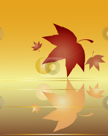 To use this stock image in your creative project, please select the size you need over to the right and click the "Add to Cart" button.
Your downloaded image will come with the Cutcaster watermark removed so don’t worry about the watermark you see on this page. Leaf reflections stock vector clipart, A hand drawn illustration of autumn leaves with reflections on a golden background by Mike Smith
